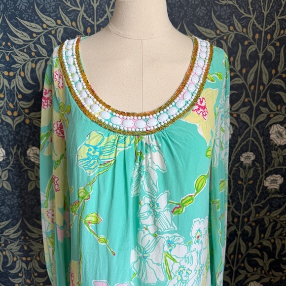 Lilly Pulitzer Madly Glamorous Harper Silk Beaded Dress - Picture 2 of 15